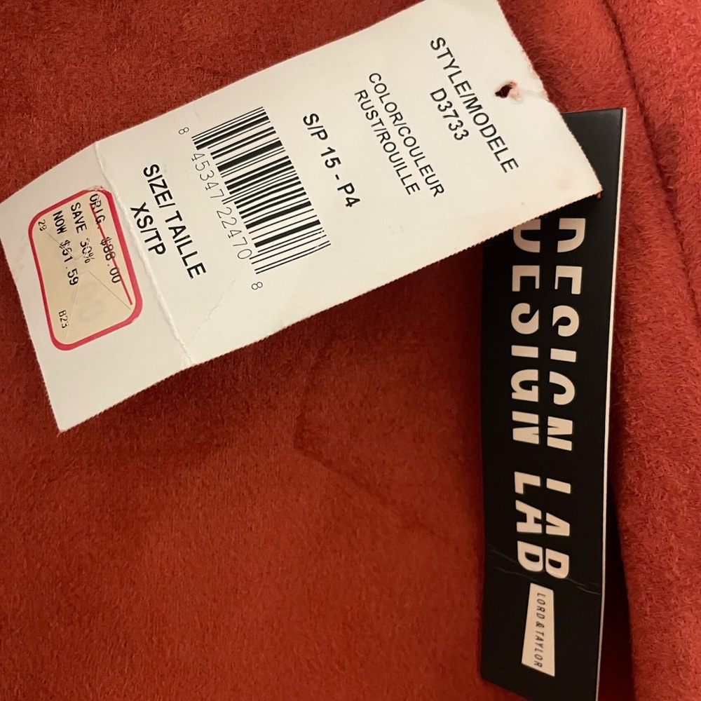 Design Lab Lord & Taylor Red Spaghetti Strap Bodycon Midi Dress - Picture 4 of 6